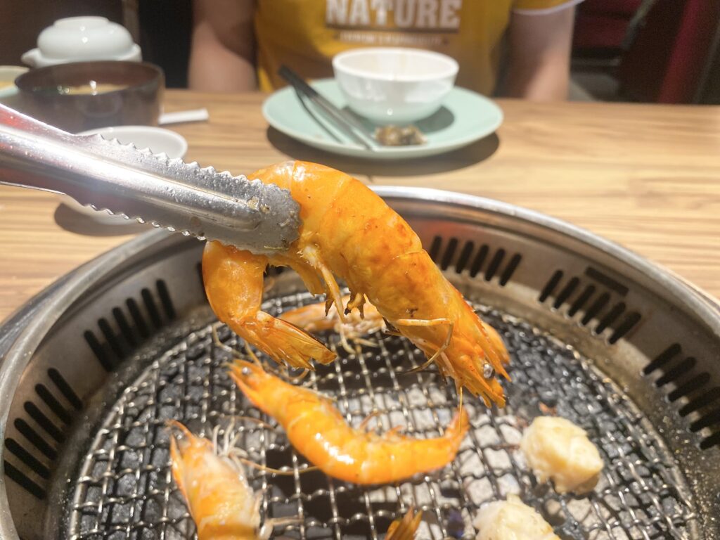 基隆 狸小路燒肉專賣店 甜美大白蝦