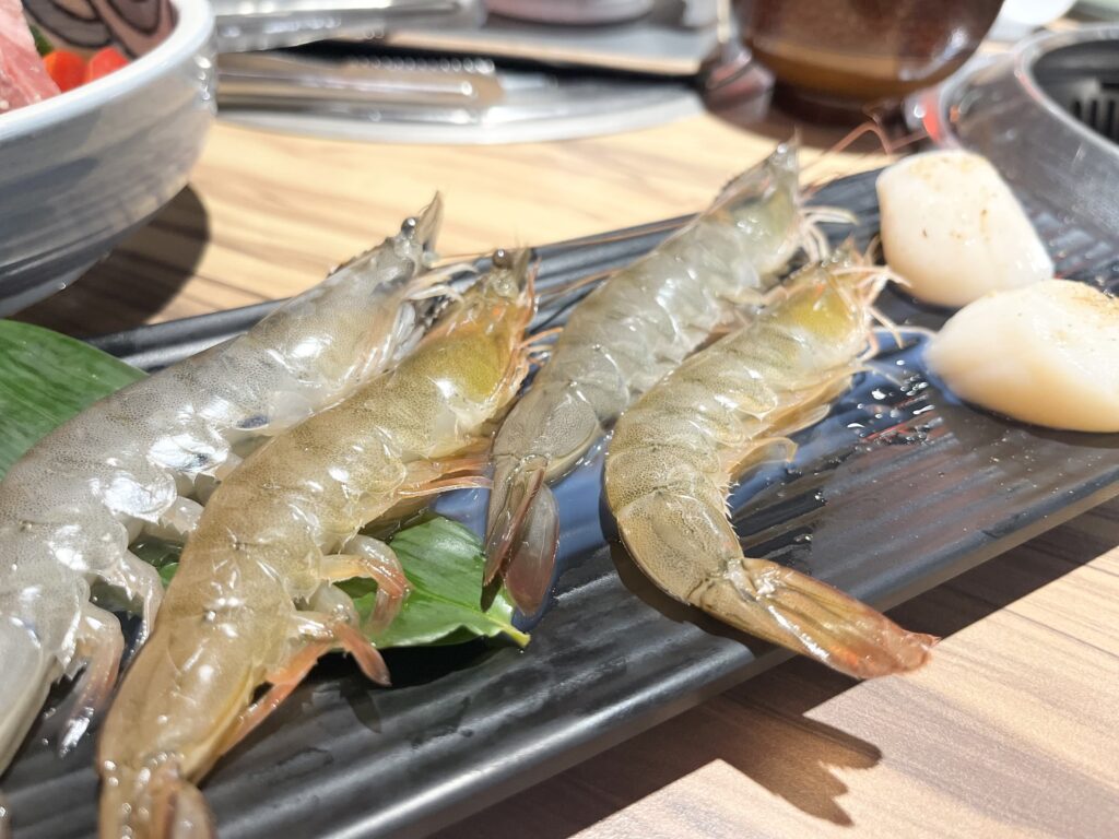 基隆 狸小路燒肉專賣店 甜美大白蝦