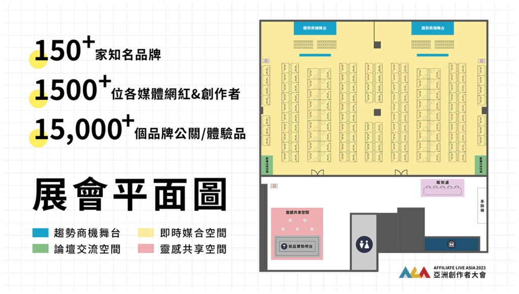 2023 ALA亞洲創作者大會 展會平面圖