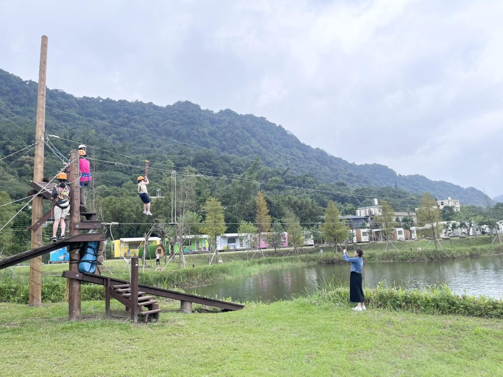 桃禧漫遊渡假露營園區 野外冒險高空滑索