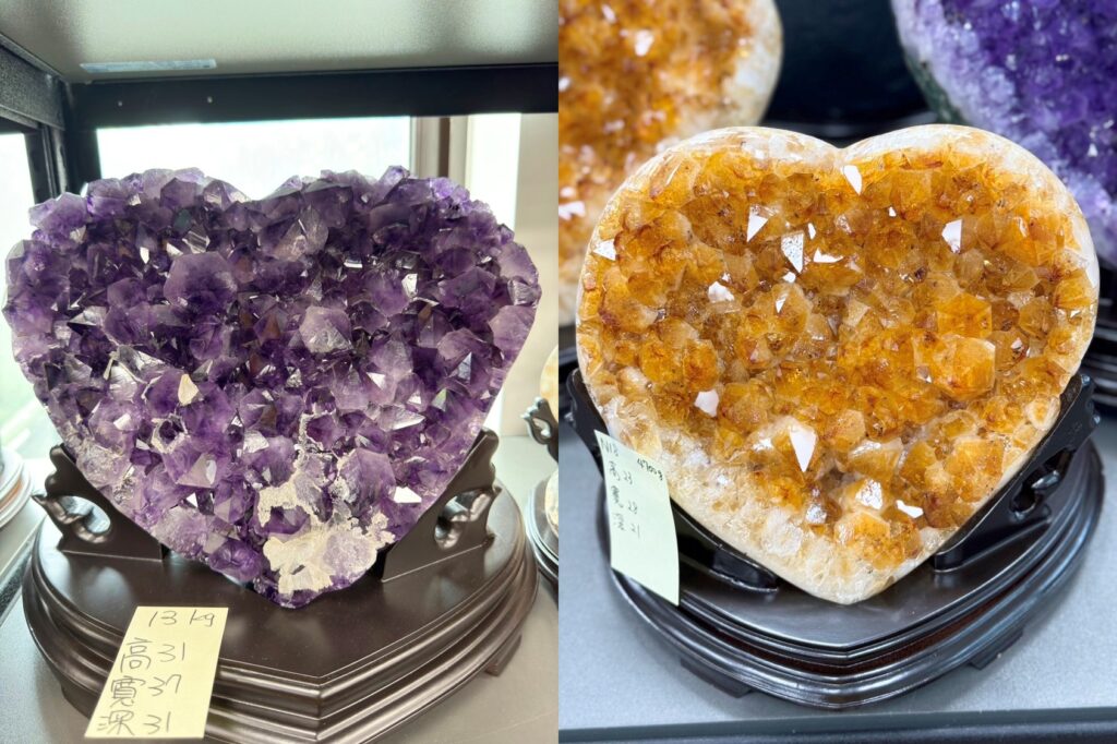 恬芯晶品 愛心型紫晶洞
